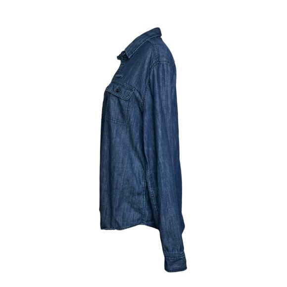 Cotton On blue denim buttoned long sleeves shirt size large - Picture 6 of 10
